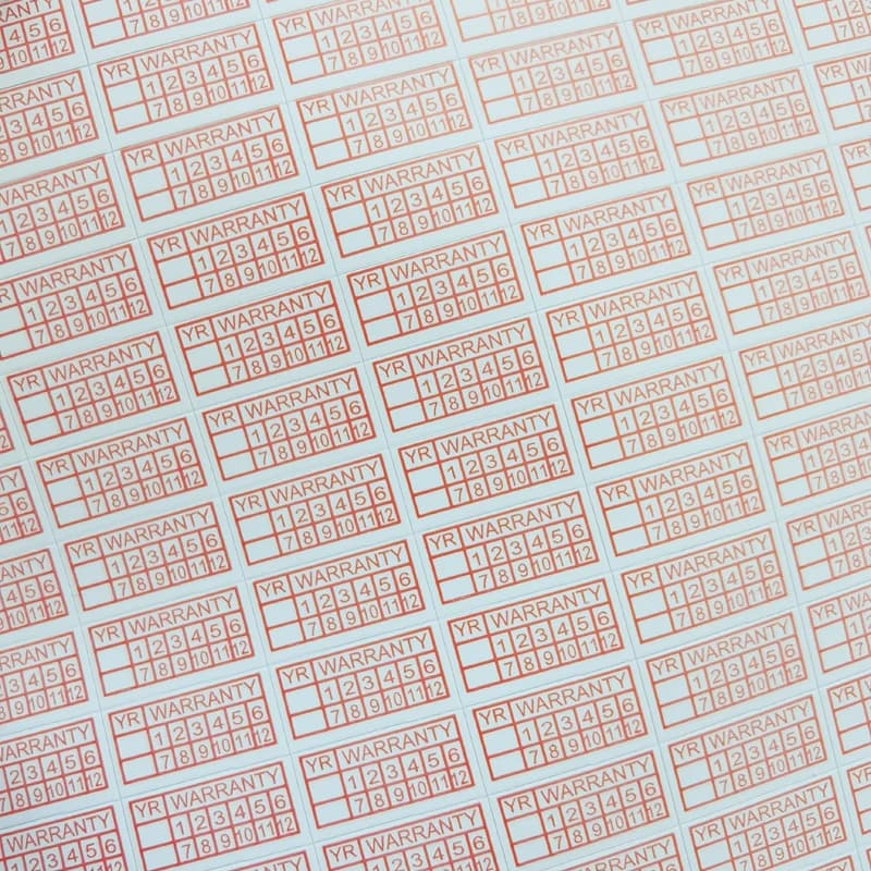 1000pcs Eggshell Fragile Paper Sticker Universal Warranty Seal Quality Guarantee Label