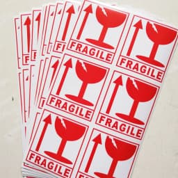 120pcs 80*90mm Warning Shipping Label Fragile Products Box Sticker