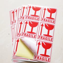 120pcs 80*90mm Warning Shipping Label Fragile Products Box Sticker