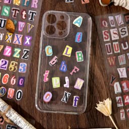 Journal GO 2pcs English Alphabet Number Symbol Stickers Vintage Scrapbook Aesthetic Journaling Supplies Kit Retro Letter Sticker