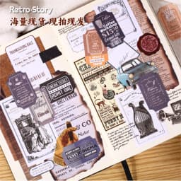 15pcs/1lot Kawaii Scrapbook Sticker receipt Scrapbooking Supplies Planner Decorative Stationery Sticker