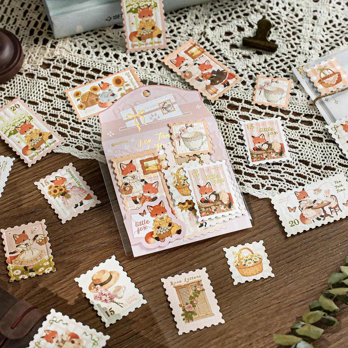 30pcs/lot Kawaii Scrapbook Sticker Old Dream Post Letter Scrapbooking Supplies Planner Decorative Stationery Sticker