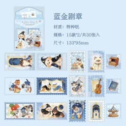 30pcs/lot Kawaii Scrapbook Sticker Old Dream Post Letter Scrapbooking Supplies Planner Decorative Stationery Sticker