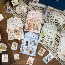 30pcs/lot Kawaii Scrapbook Sticker Old Dream Post Letter Scrapbooking Supplies Planner Decorative Stationery Sticker