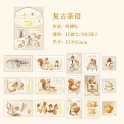 30pcs/lot Kawaii Scrapbook Sticker Old Dream Post Letter Scrapbooking Supplies Planner Decorative Stationery Sticker