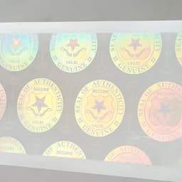 100pcs 84x52mm Transparent Hologram Card Sticker Waterproof Tear Resistant Clear Plastic Laser Holographic Impossible to Copy