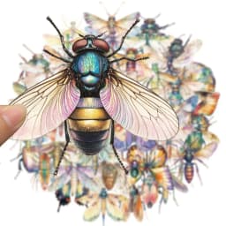 50PCS Exquisite Insect Watercolor Graffiti Stickers Handbooks DIY Luggage Notebooks Motorcycles PET Waterproof Stickers