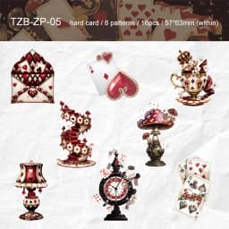 JIANWU Card Series Vintage Flower Playing Cards Landscape Material Collage Scrapbooking Sticker Creative DIY Journal Stationery