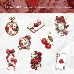 JIANWU Card Series Vintage Flower Playing Cards Landscape Material Collage Scrapbooking Sticker Creative DIY Journal Stationery
