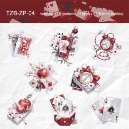 JIANWU Card Series Vintage Flower Playing Cards Landscape Material Collage Scrapbooking Sticker Creative DIY Journal Stationery