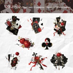 JIANWU Card Series Vintage Flower Playing Cards Landscape Material Collage Scrapbooking Sticker Creative DIY Journal Stationery
