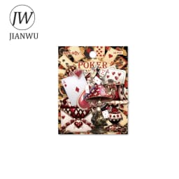 JIANWU Card Series Vintage Flower Playing Cards Landscape Material Collage Scrapbooking Sticker Creative DIY Journal Stationery
