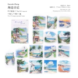 15pcs/pack City Color Series Street Landscape PET Stickers DIY Scrapbook Handbook Diary Album Material Retro Ins Decor Stickers