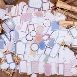 30pcs Minimalist frame label Stickers Art Collage Junk Journal DIY Scrapbooking Supplies Craft Aesthetics Stickers Marking