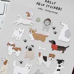 Korean Import Suatelier Happy Dogs Mung Family Stickers Scrapbooking Diy Diary Stationery Sticker Cute Decor School Sticker 1183