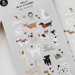 Korean Import Suatelier Happy Dogs Mung Family Stickers Scrapbooking Diy Diary Stationery Sticker Cute Decor School Sticker 1183