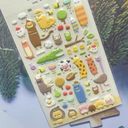 Korean Import Suatelier Cartoon Animals Farm Puffy 3D Stickers Diy Diary Stationery Stickers School Office Supplies 1009