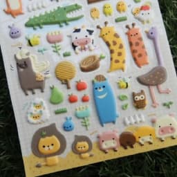 Korean Import Suatelier Cartoon Animals Farm Puffy 3D Stickers Diy Diary Stationery Stickers School Office Supplies 1009