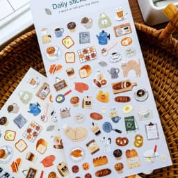 Korean BONITO Nature Life Bread House Coffee Paper Stickers Scrapbooking Diy Journal Diary Cute Stationery School Sticker Gift