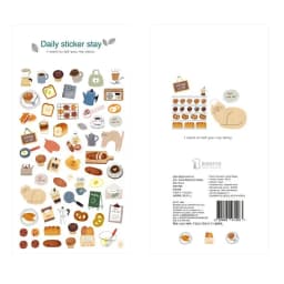 Korean BONITO Nature Life Bread House Coffee Paper Stickers Scrapbooking Diy Journal Diary Cute Stationery School Sticker Gift