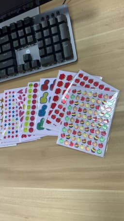 10 Sheets/Pack Gold-Plated Award Glitter Stickers Mother Teacher Praise Label Award Five-Pointed Star Love Sticker