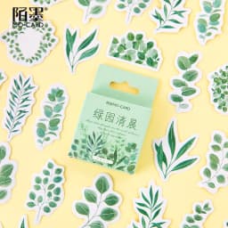 46pcs Green Cactus Plant Decorative Washi Stickers for Scrapbooking Diary Stationery Album Stick Labels