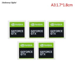 Hot Sale 5pcs/set New NVIDIA GTX GEFORCE Laptop Desktop Label Decorative Sticker