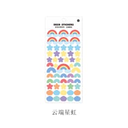 Colorful Ribbon Adhesive Stickers for Scrapbooking Journaling Art & Craft DIY Decoration Labels for Planner Diary Book