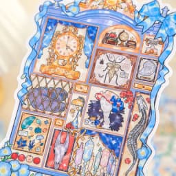 JIAMEI Kawaii 3D Cartoon Miniature Scene Stickers Creative Rare Window Display Style Fun Stacking Scrapbook DIY Stickers