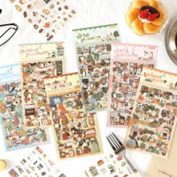 4/24 Sheets Cute Magazine Scrapbooking Stickers Pack DIY Junk Journal Material Decoration Album Diary Stationery supplies