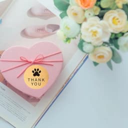 100-500pcs Cute Paw Thank You Stickers Seal Labels Bussiness Supplies 1 Inch Gold Foil Gift Packaging Stickers Stationery Decor