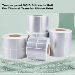 Transfer Printer Matte Silver VOID Label Temper Proof Unremovable Sticker One Time Use Only Leaving Evidence Seal
