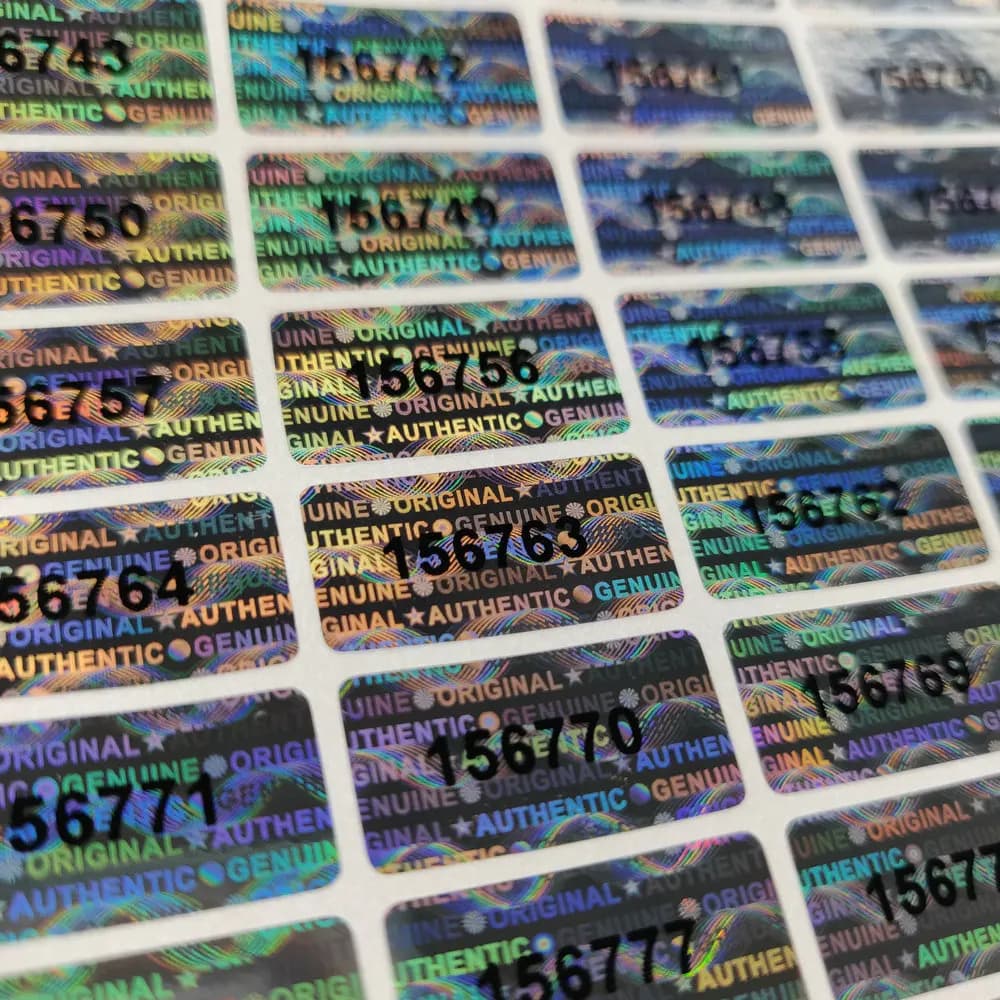 1000pcs SECURITY SEAL, TAMPER EVIDENT Warranty void stickers 20mmX10mm hologram Numbered