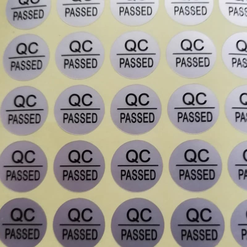 Wholesale and Retail 10mm 20mm Diameter Round Waterproof Matte Silver QC PASSED Sticker For Computer Mobile Products Packaging