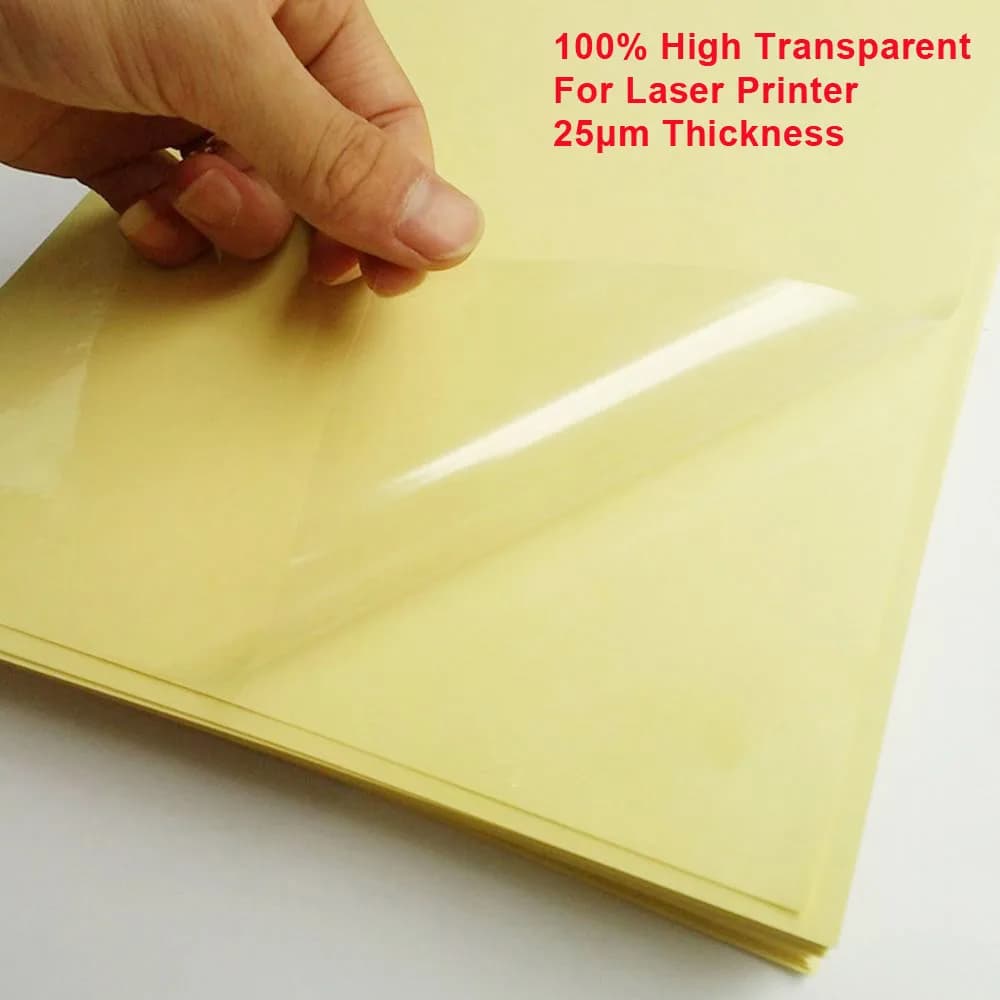 25μm Thickness A4 Blank High Clear/Transparent Label Sticker Paper For Laser Printer