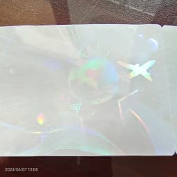10pcs 84x52mm Transparent Hologram Decoration Sticker Waterproof Tear Resistant Clear Plastic Laser Holographic Anti-fake Label