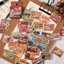 45pcs Retro Department Store Label Series Stickers for DIY Diary Junk Journal Box Album Scrapbooking Decoration