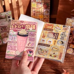 Kawaii Japanese ancient Showa style die-cutting sticker book background decoration material DIY scrapbook student birthday gift