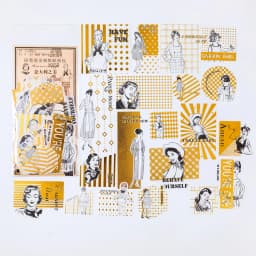 60pcs/1lot Kawaii Stationery Stickers Renaissance Gold Diary Planner Decorative Mobile Stickers Scrapbooking DIY Craft Stickers