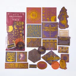60pcs/1lot Kawaii Stationery Stickers Renaissance Gold Diary Planner Decorative Mobile Stickers Scrapbooking DIY Craft Stickers