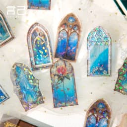 10pcs/1lot Kawaii Stationery Stickers Flower Window Narrative Diary Decorative Stickers Scrapbooking Craft Stickers