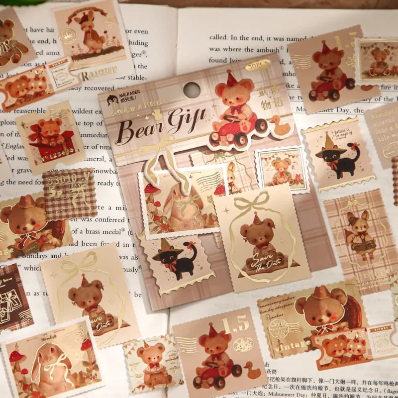 30pcs/1lot Kawaii Stationery Stickers Little Bear Gift Decorative Mobile Stickers Scrapbooking