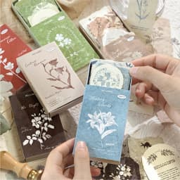 30pcs/1lot Kawaii Scrapbook Stickers Forest Overture Junk Journal Gold Planner Stationery Planner Decorative