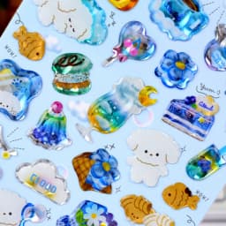 3 pcs/6pcs Colorful Cartoon Crystal Sweet Candy Stickers Scrapbooking Diy Journal Cute Sticker Stationery Decor School Gift