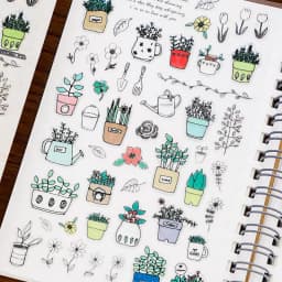 Korean Import Suatelier Potted Plant PVC Stickers DIY Scrapbooking Journey Diary Stationery Stickers School Supplies