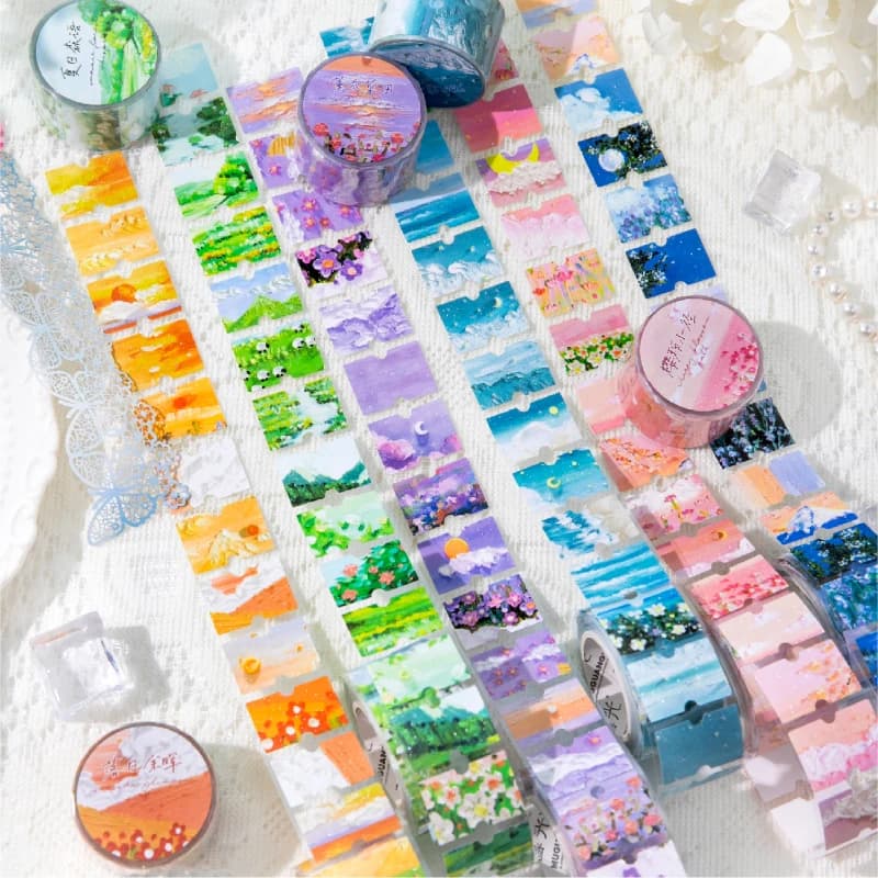 Journal GO 3x200cm Travel Notes Tape Stickers for Collage Junk Journal Scrapbooking Traveling Decor Masking Tape Decals