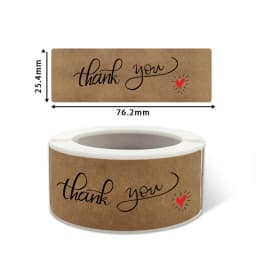 120pcs/roll Kraft Paper Thank You For Your Order Stickers 3x1 Inch Sealing Labels For Small Business Handmade Decor Stickers