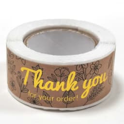 120pcs/roll Kraft Paper Thank You For Your Order Stickers 3x1 Inch Sealing Labels For Small Business Handmade Decor Stickers