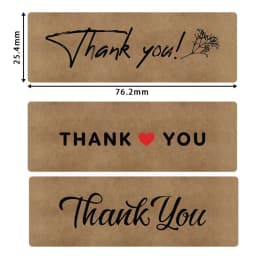 120pcs/roll Kraft Paper Thank You For Your Order Stickers 3x1 Inch Sealing Labels For Small Business Handmade Decor Stickers