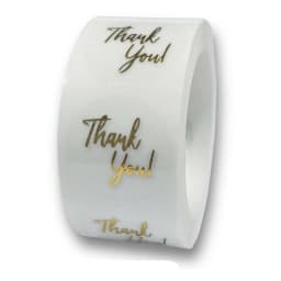 50-500pcs Labels 1inch Clear Gold Foil Thank You Stickers For Wedding Pretty Gift Cards Envelope Sealing Label Stickers